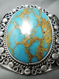 Native American Rare Francisco Gomez Spiderweb Turquoise Sterling Silver Bracelet-Nativo Arts