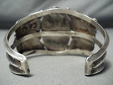 One Of The Best Vintage Native American Navajo Flower Royston Turquoise Sterling Silver Bracelet-Nativo Arts