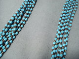 Tremendous Navajo Turquoise Sterling Silver Necklace Native American-Nativo Arts