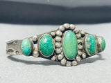 Early Vintage Native American Navajo Cerrillos Turquoise Sterling Silver Bracelet-Nativo Arts