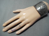 Dynamic Vintage Santo Domingo Sterling Silver Bracelet Native American Old-Nativo Arts