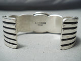 Astonishing Native American Navajo High Grade Old Kingman Turquoise Sterling Silver Bracelet-Nativo Arts
