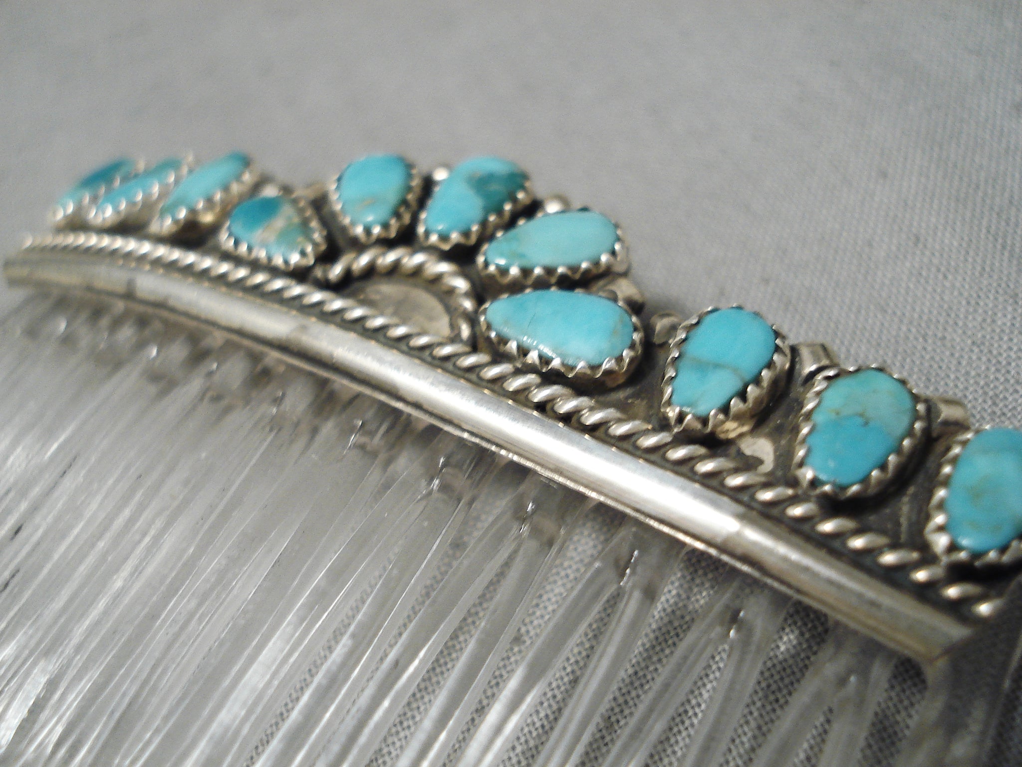Wonderful Vintage Native American Navajo Turquoise Sterling  display picture 2