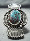 Native American Best Vintage Tommy Jackson Bisbee Turquoise Sterling Silver Ring-Nativo Arts