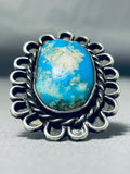 Superb Vintage Native American Navajo Turquoise Sterling Silver Ring-Nativo Arts