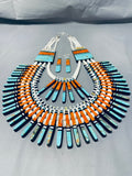 Grand 2 Sided Native American Queen Sugulite Turquoise Sterling Silver Necklace-Nativo Arts