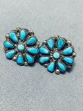 Marvelous Vintage Native American Zuni Turquoise Sterling Silver Earrings-Nativo Arts