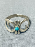 Native American Marvelous Vintage Blue Gem Turquoise Sterling Silver Ring-Nativo Arts
