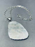 Stunning Native American Navajo Royston Turquoise Sterling Silver Necklace Signed-Nativo Arts