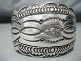 Marc James Navajo Native American Sterling Silver Huge Bracelet-Nativo Arts