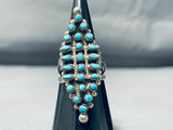 Fantastic Vintage Native American Zuni Blue Gem Turquoise Sterling Silver Ring-Nativo Arts