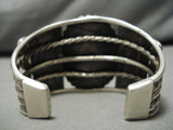 One Of Best Vintage Native American Navajo Ricky Martinez Turquoise Sterling Silver Bracelet-Nativo Arts