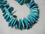 One Of The Best Vintage Native American Navajo Tears Of Turquoise Sterling Silver Necklace Old-Nativo Arts