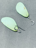 Native American Outstanding Santo Domingo Royston Turquoise Large Slab Earrings-Nativo Arts