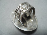 Striking San Felipe Native American 8 Turquoise Sterling Silver Ring-Nativo Arts