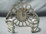 Outstanding Vintage Native American Navajo Turquoise Sterling Silver Cast Bracelet-Nativo Arts