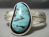 Exquisite Vintage Native American Navajo Blue Diamond Turquoise Sterling Silver Bracelet-Nativo Arts