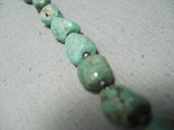 Uber Chunky Vintage Native American Navajo Royston Turquoise Sterling Silver Necklace-Nativo Arts