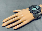 Museum Vintage Native American Navajo Spiderweb Turquoise Sterling Silver Bracelet-Nativo Arts