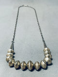 Elegant Vintage Native American Navajo Sterling Silver Necklace-Nativo Arts
