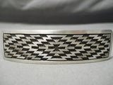 Important Vintage Native American Navajo Dan Jackson Sterling Silver Pattern Hair Barrette Clip-Nativo Arts