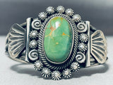 Leon Martinez Vintage Native American Navajo Damale Turquoise Sterling Silver Bracelet-Nativo Arts