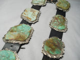 896 Gram Vintage Native American Navajo Royston Turquoise Sterling Silver Slab Concho Belt Old-Nativo Arts