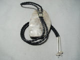 One Of The Largest Royston Turquoise Vintage Native American Navajo Sterling Silver Bolo-Nativo Arts