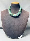144 Grams Vintage Santo Domingo Royston Turquoise Chunk Huge Necklace-Nativo Arts
