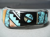 Best Al Yellowhorse Vintage Native American Navajo Spiderweb Turquoise Sterling Silver Bracelet-Nativo Arts