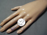 One Of A Kind Navajo Sterling Silver Quarter Ring Native American-Nativo Arts