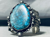 Colossal 117 Gram Native American Navajo Turquoise Sterling Silver Bracelet-Nativo Arts
