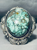 Biggest Best Vintage Native American Navajo Domed Carico Lake Turquoise Sterling Silver Bracelet-Nativo Arts