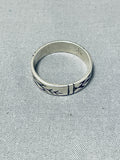 Marvelous Cliff Mowa Vintage Native American Hopi Sterling Silver Ring Signed-Nativo Arts