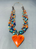 Native American Happy Life Vintage Santo Domingo Turquoise Heart Heishi Necklace-Nativo Arts
