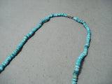 Fantastic Vintage Navajo Native American Turquoise Sterling Silver Necklace Old-Nativo Arts