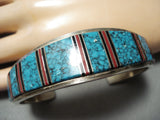 Impeccable Detail!! Vintage Native American Navajo Spiderweb Turquoise Sterling Silver Bracelet-Nativo Arts