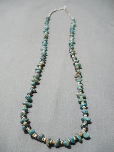 Amazing Vintage Navajo Turquoise Heishi Native American Necklace Old-Nativo Arts