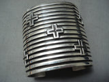Tremendous Navajo Sterling Silver Crosses Bracelet Native American-Nativo Arts