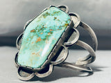 Mens Huge Heavy Vintage Native American Navajo Royston Turquoise Sterling Silver Bracelet Old-Nativo Arts