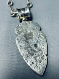 Ben Begaye (d) Vintage Native American Navajo Sterling Silver Arrowhead Necklace-Nativo Arts
