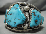 The Biggest Best Vintage Native American Navajo Mary Morgan Turquoise Sterling Silver Bracelet-Nativo Arts