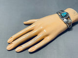 Superior Vintage Native American Navajo Pilot Mountain Sterling Silver Bracelet-Nativo Arts