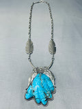 Very Important Vintage Native American Navajo Ben Begaye (d.) Turquoise Sterling Silver Necklace-Nativo Arts