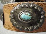 Unforgettable Vintage Native American Navajo Turquoise Sterling Silver Concho Belt Old-Nativo Arts