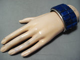 Best Lapis San Felipe Native American Lapis Sterling Silver Bracelet-Nativo Arts