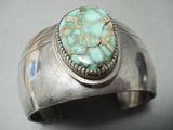 Amazing Vintage Native American Navajo Carico Lake Turquoise Sterling Silver Bracelet-Nativo Arts