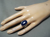 Important Ben Begaye (d) Navajo Lapis Sterling Silver Ring Native American-Nativo Arts