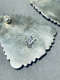 Unique Vintage Native American Navajo Ben Begaye Turquoise Sterling Silver Earrings-Nativo Arts
