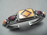 Important Vintage Native American Navajo Ray Tracey Coiled Sterling Silver Bracelet-Nativo Arts